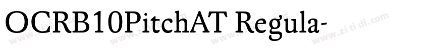 OCRB10PitchAT Regula字体转换